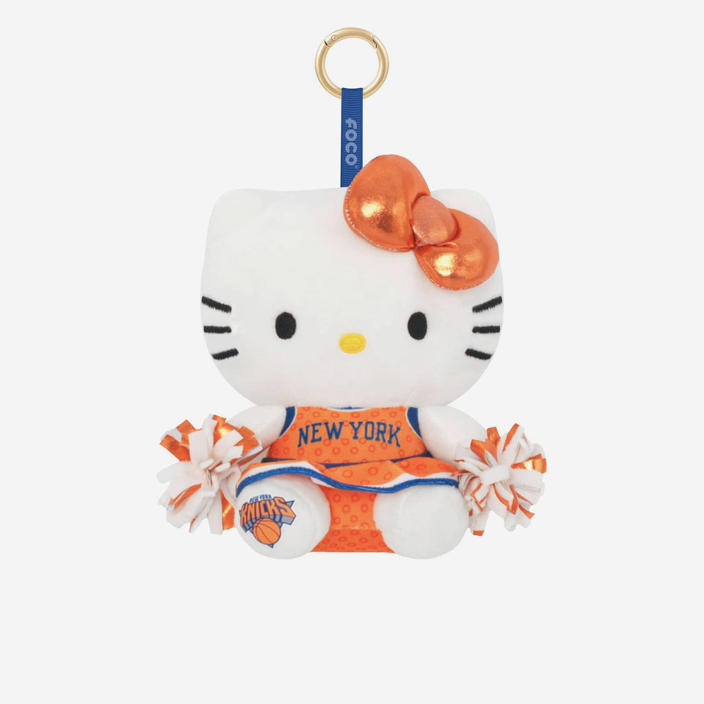 New York Knicks Plush Hello Kitty® Cheerleader Bag Charm Keychain FOCO - FOCO.com