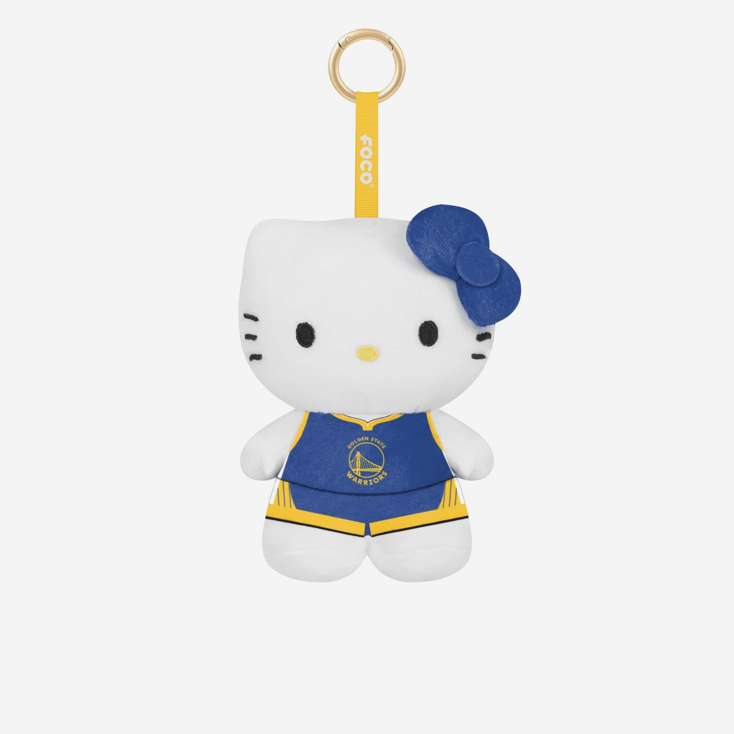 Golden State Warriors Plush Hello Kitty® Bag Charm Keychain FOCO