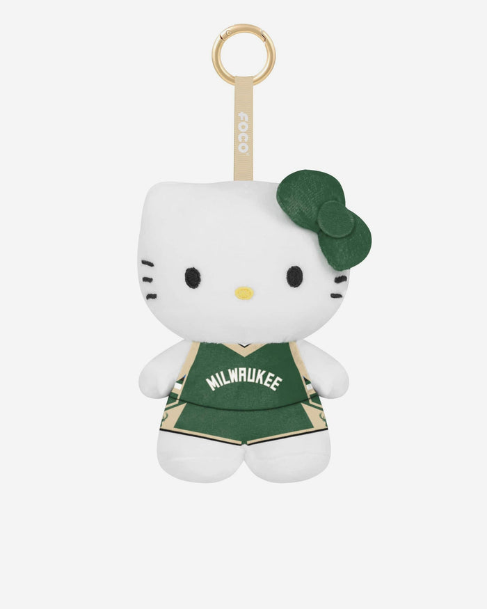 Milwaukee Bucks Plush Hello Kitty® Bag Charm Keychain FOCO - FOCO.com