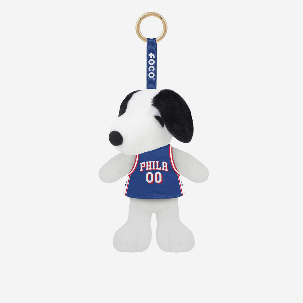 Philadelphia 76ers Plush Snoopy Peanuts Bag Charm Keychain FOCO - FOCO.com