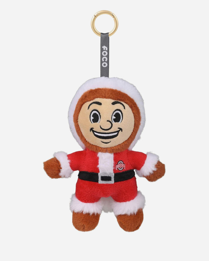 Ohio State Buckeyes Plush Mascot Santa Bag Charm Keychain FOCO - FOCO.com