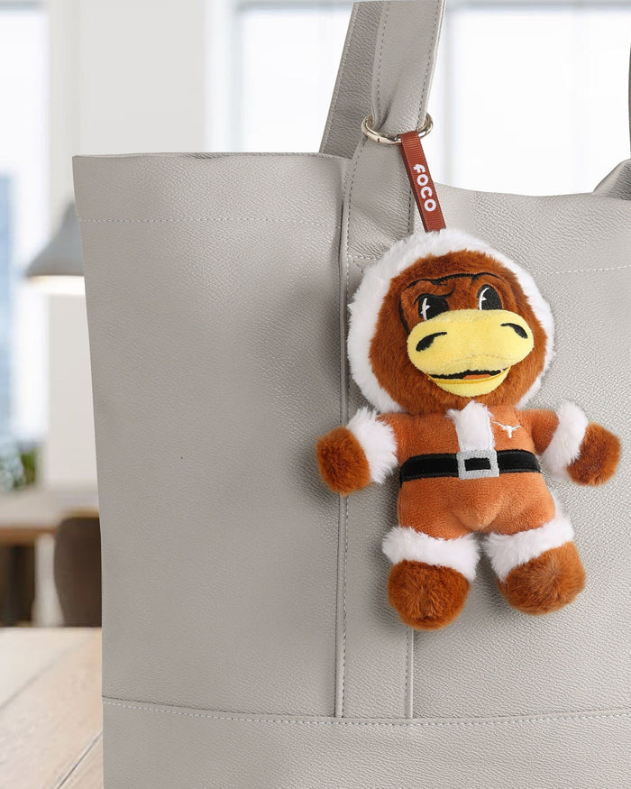 Texas Longhorns Plush Mascot Santa Bag Charm Keychain FOCO - FOCO.com
