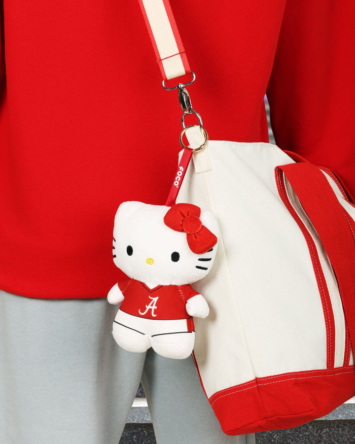 Alabama Crimson Tide Plush Hello Kitty® Bag Charm Keychain FOCO - FOCO.com
