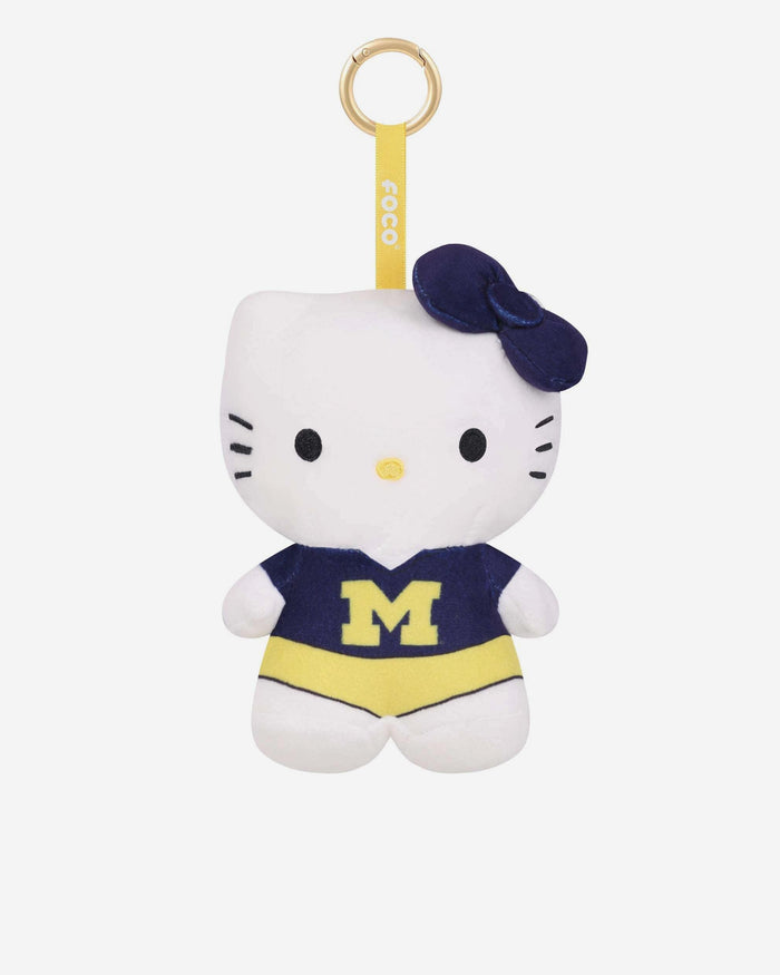 Michigan Wolverines Plush Hello Kitty® Bag Charm Keychain FOCO - FOCO.com