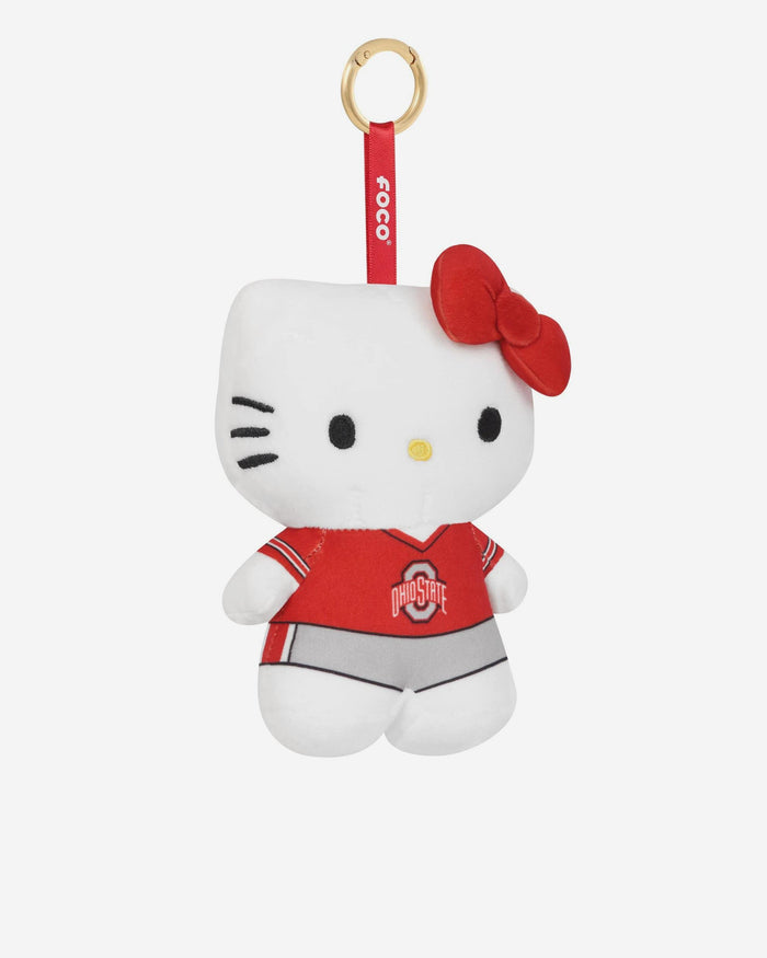 Ohio State Buckeyes Plush Hello Kitty® Bag Charm Keychain FOCO - FOCO.com