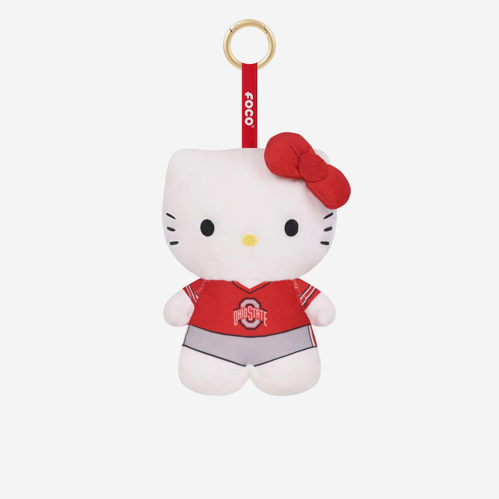 Ohio State Buckeyes Plush Hello Kitty® Bag Charm Keychain FOCO - FOCO.com