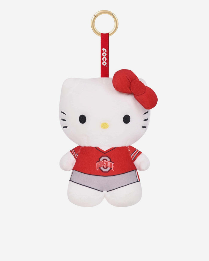 Ohio State Buckeyes Plush Hello Kitty® Bag Charm Keychain FOCO - FOCO.com