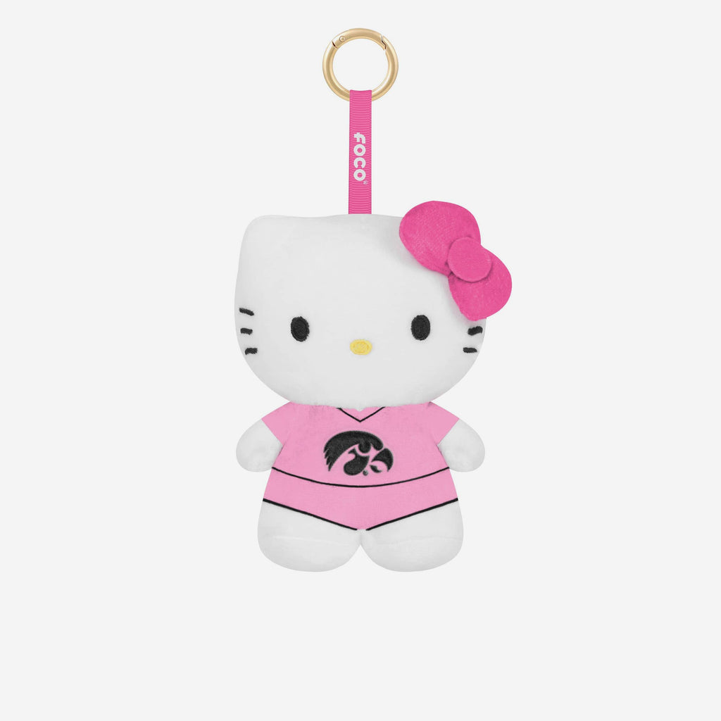 Iowa Hawkeyes Plush Hello Kitty® Pink Bag Charm Keychain FOCO - FOCO.com
