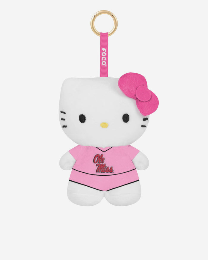 Ole Miss Rebels Plush Hello Kitty® Pink Bag Charm Keychain FOCO - FOCO.com