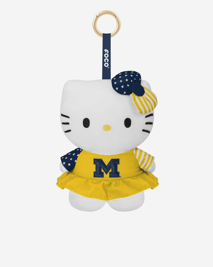 Michigan Wolverines Americana Plush Hello Kitty® Bag Charm Keychain FOCO - FOCO.com