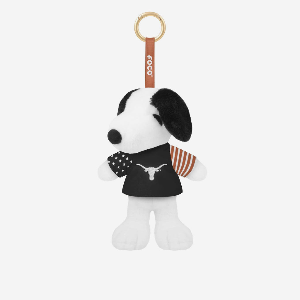 Texas Longhorns Americana Plush Snoopy Peanuts Bag Charm Keychain FOCO - FOCO.com