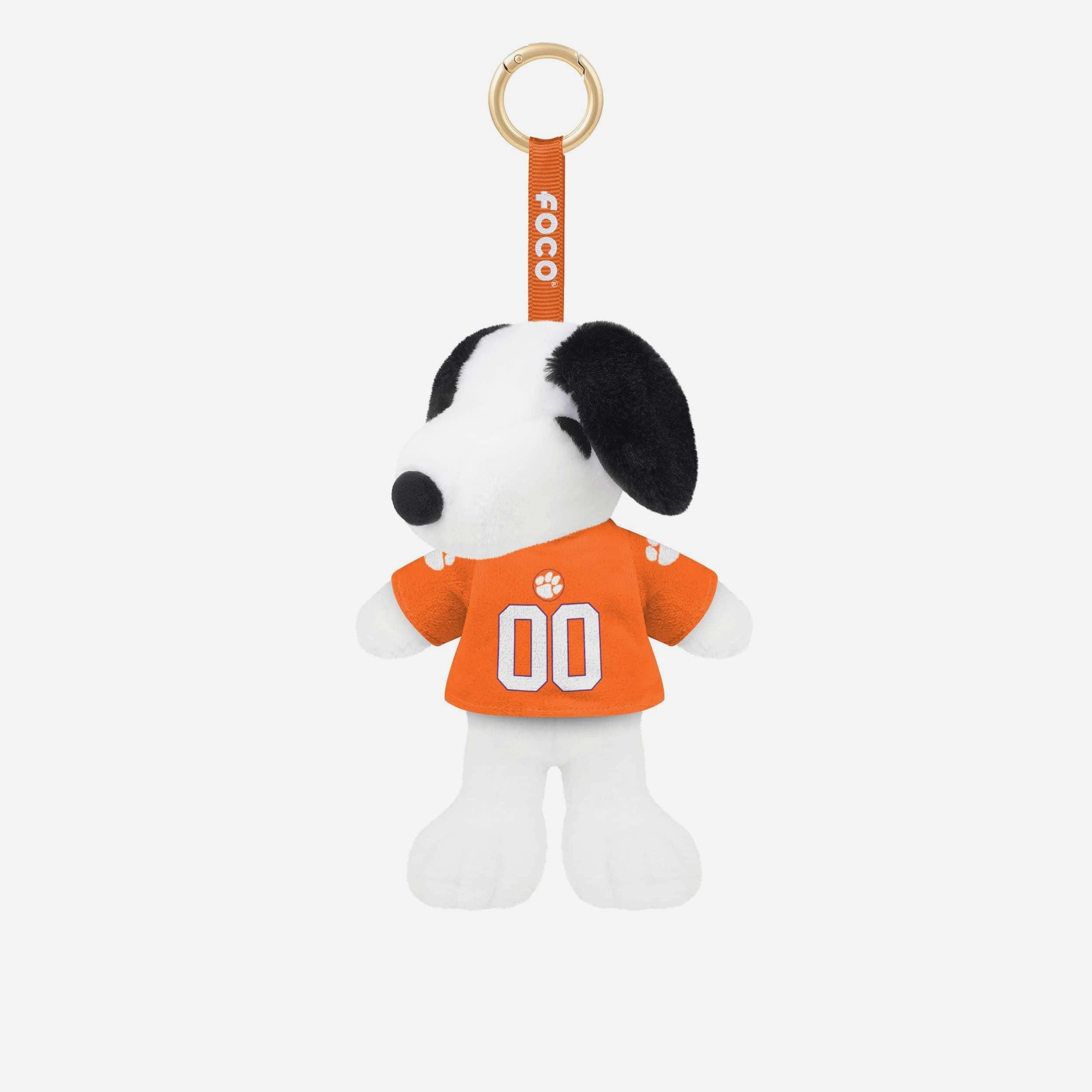 Clemson Tigers Plush Snoopy Peanuts Bag Charm Keychain FOCO