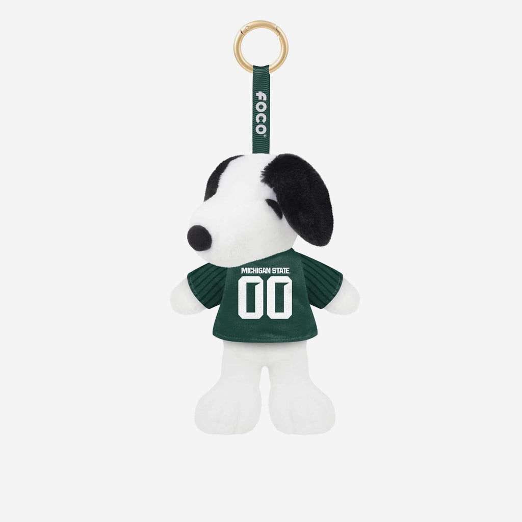 Michigan State Spartans Plush Snoopy Peanuts Bag Charm Keychain FOCO - FOCO.com