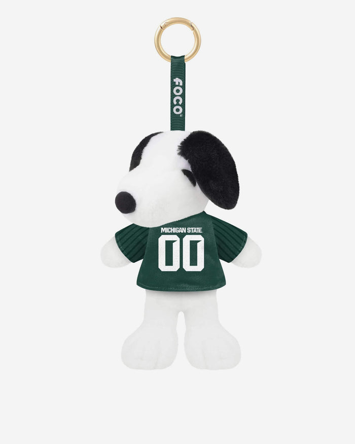 Michigan State Spartans Plush Snoopy Peanuts Bag Charm Keychain FOCO - FOCO.com