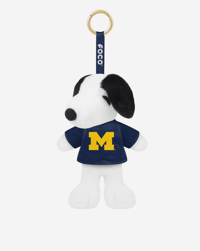 Michigan Wolverines Plush Snoopy Peanuts Bag Charm Keychain FOCO - FOCO.com