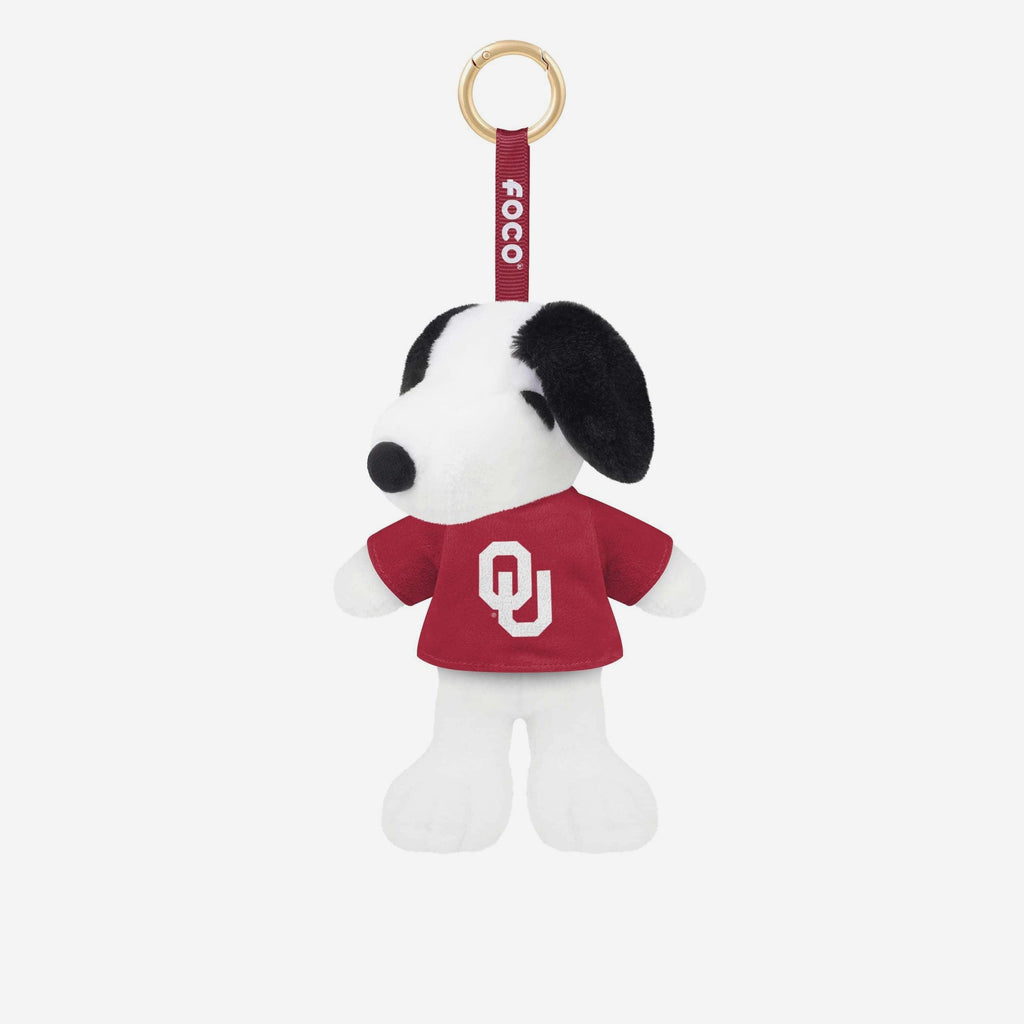 Oklahoma Sooners Plush Snoopy Peanuts Bag Charm Keychain FOCO - FOCO.com