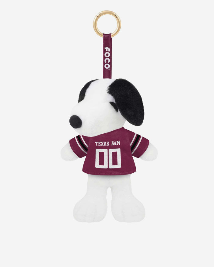 Texas A&M Aggies Plush Snoopy Peanuts Bag Charm Keychain FOCO - FOCO.com