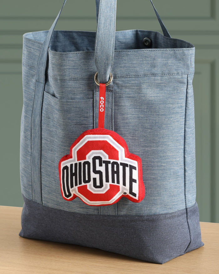 Ohio State Buckeyes Plush Team Logo Bag Charm Keychain FOCO - FOCO.com