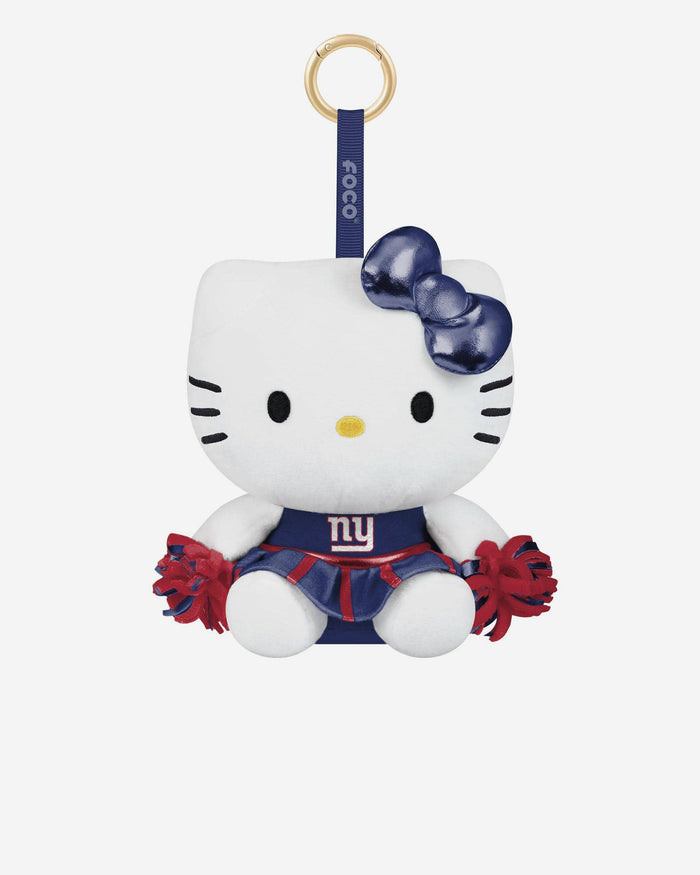 New York Giants Plush Hello Kitty® Cheer Outfit Bag Charm Keychain FOCO - FOCO.com