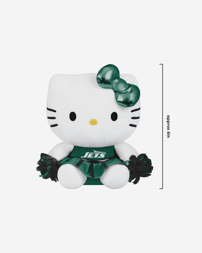 New York Jets Plush Hello Kitty® Cheer Outfit Bag Charm Keychain FOCO - FOCO.com