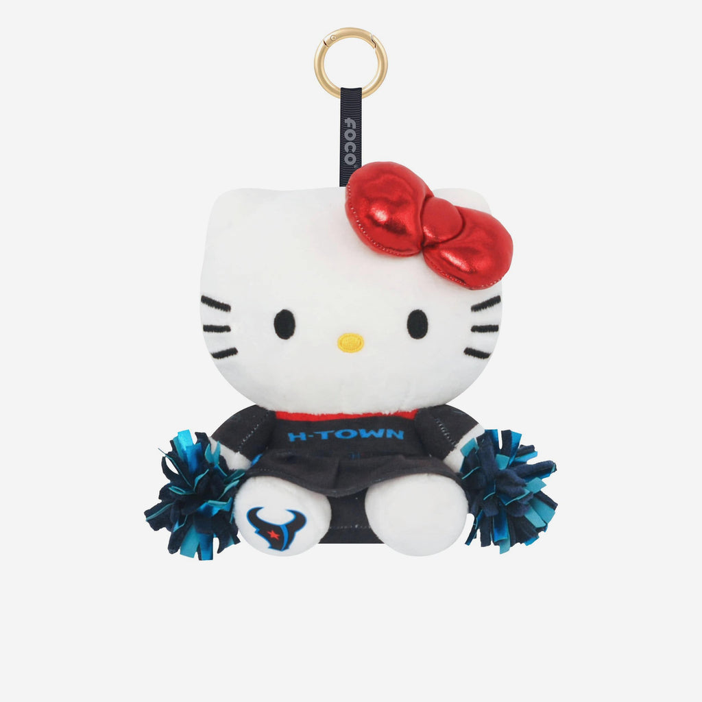 Houston Texans Plush Hello Kitty® Cheerleader Bag Charm Keychain FOCO - FOCO.com