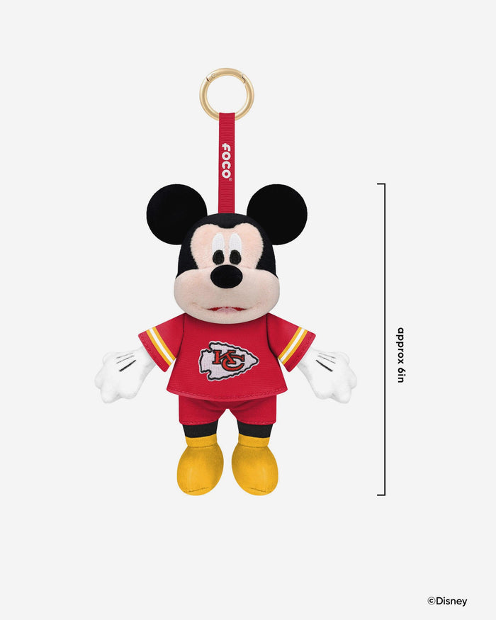 Kansas City Chiefs Disney Mickey Mouse Clip-On Plush FOCO - FOCO.com