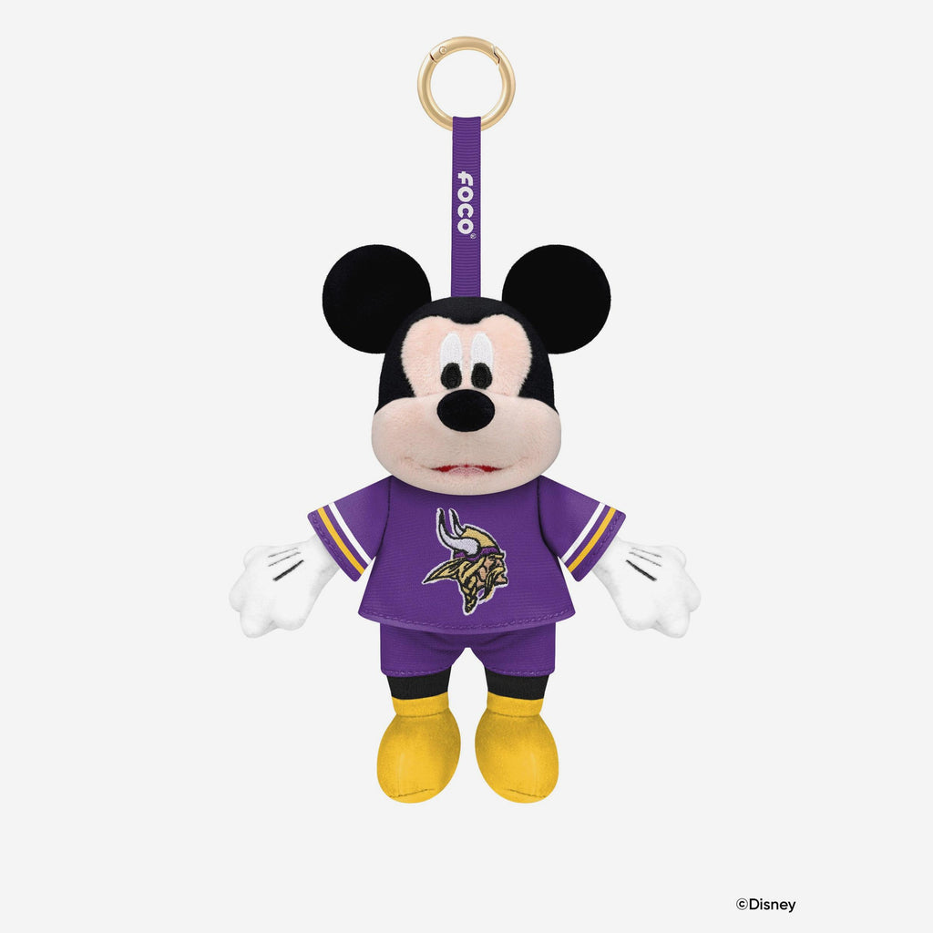Minnesota Vikings Disney Mickey Mouse Clip-On Plush FOCO - FOCO.com