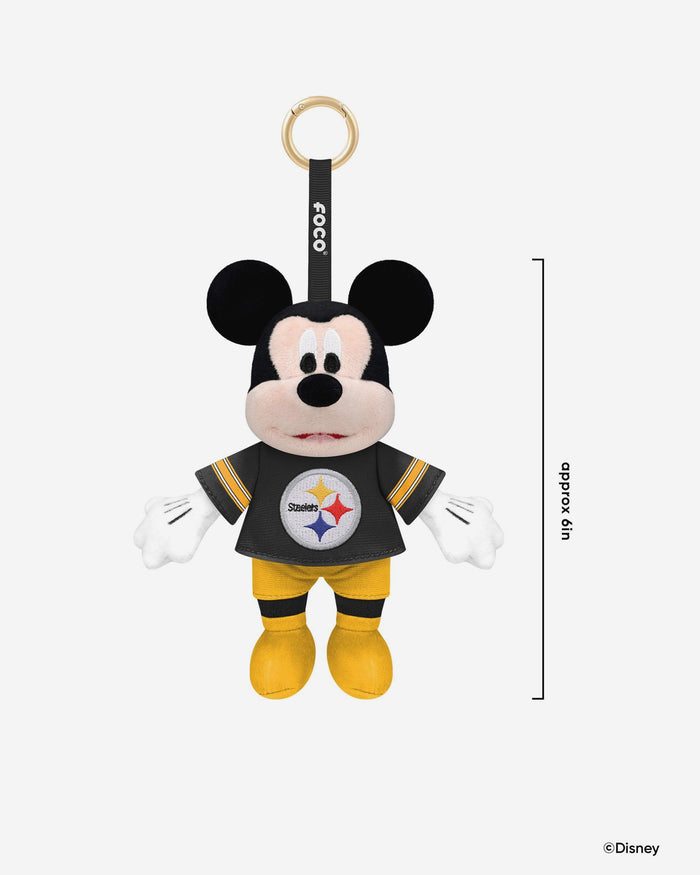 Pittsburgh Steelers Disney Mickey Mouse Clip-On Plush FOCO - FOCO.com