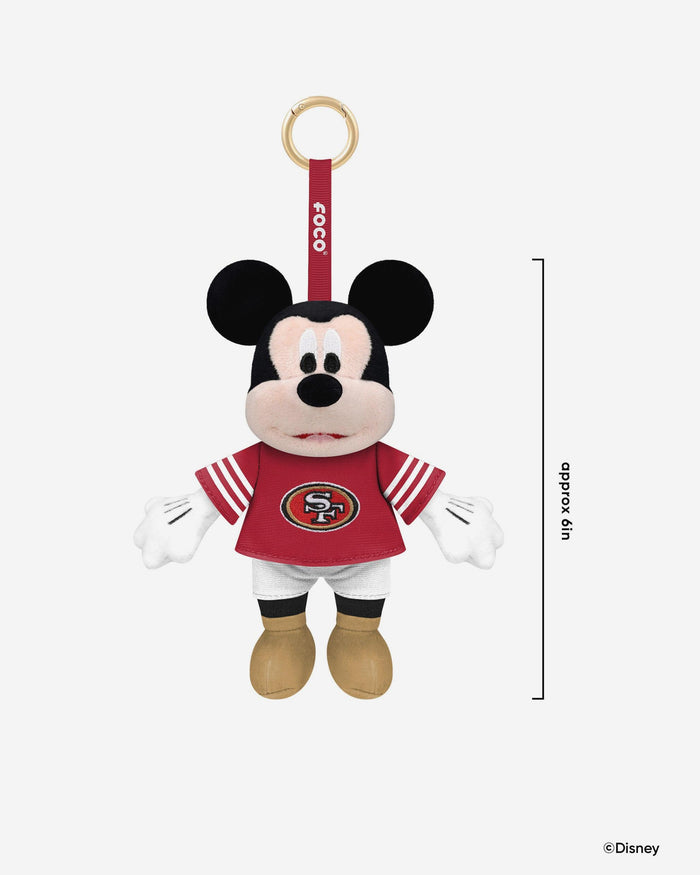San Francisco 49ers Disney Mickey Mouse Clip-On Plush FOCO - FOCO.com