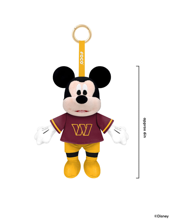 Washington Commanders Disney Mickey Mouse Clip-On Plush FOCO - FOCO.com