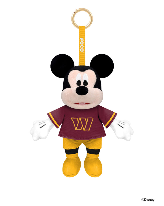 Washington Commanders Disney Mickey Mouse Clip-On Plush FOCO - FOCO.com