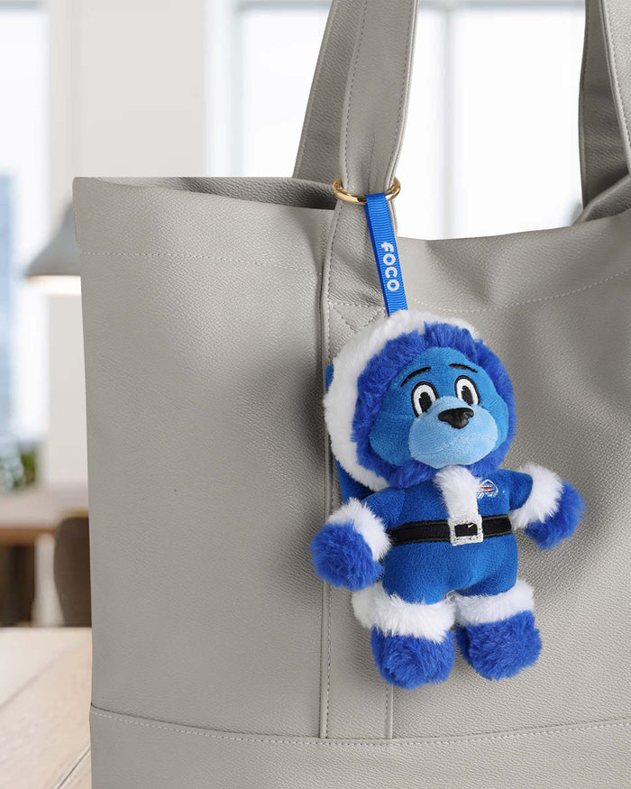 Buffalo Bills Plush Mascot Santa Bag Charm Keychain