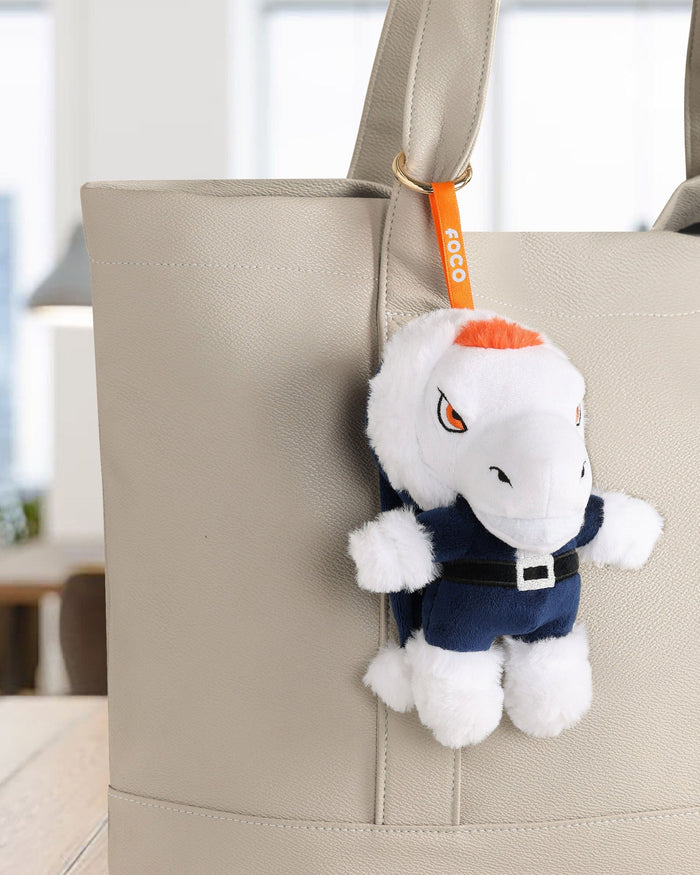 Denver Broncos Plush Mascot Santa Bag Charm Keychain FOCO - FOCO.com