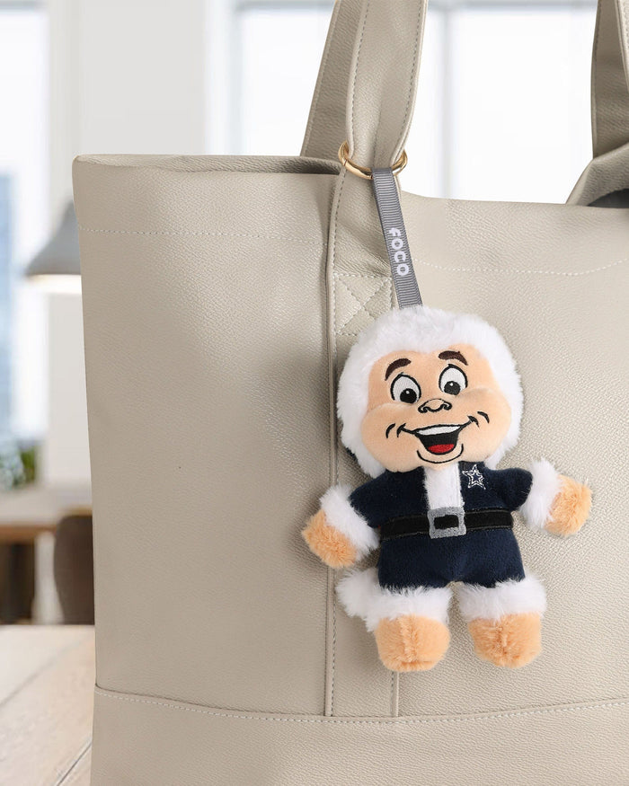 Dallas Cowboys Plush Mascot Santa Bag Charm Keychain FOCO - FOCO.com