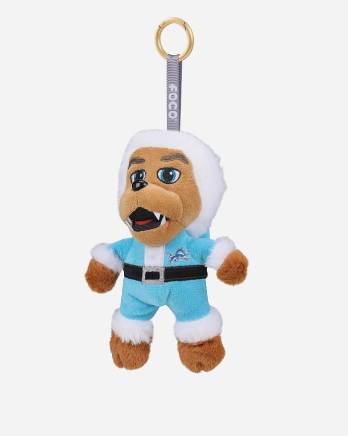 Detroit Lions Plush Mascot Santa Bag Charm Keychain FOCO - FOCO.com