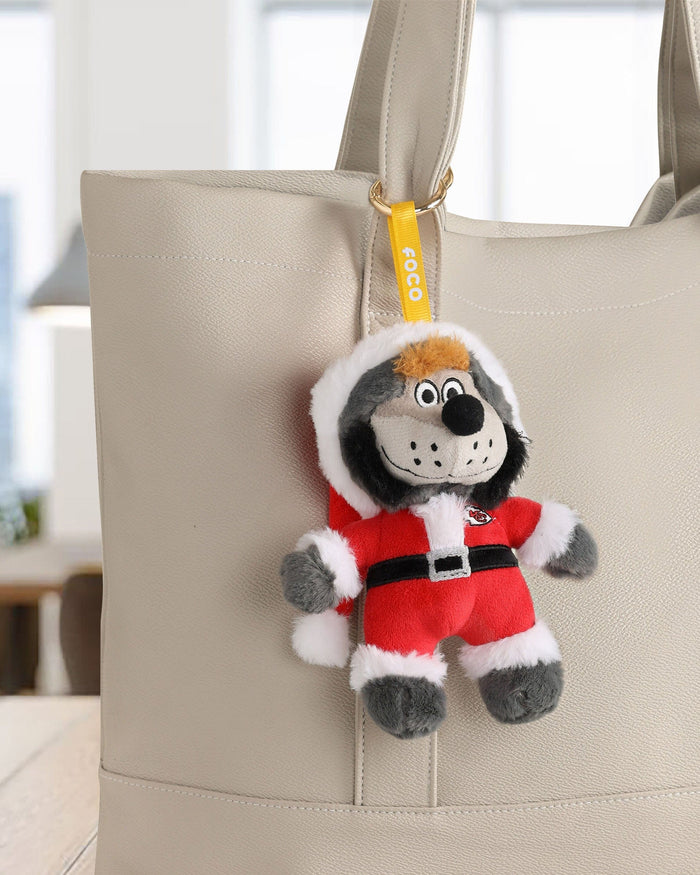 Kansas City Chiefs Plush Mascot Santa Bag Charm Keychain FOCO - FOCO.com