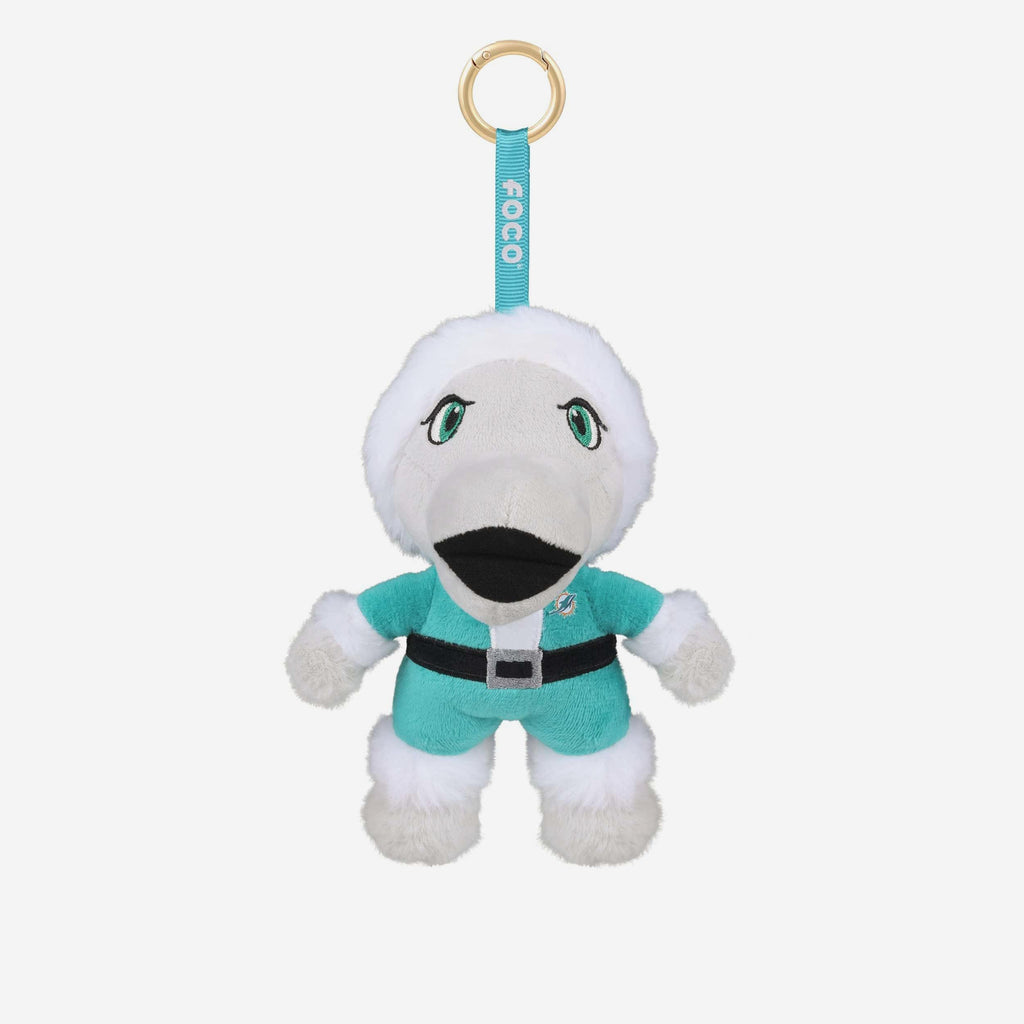 Miami Dolphins Plush Mascot Santa Bag Charm Keychain FOCO - FOCO.com
