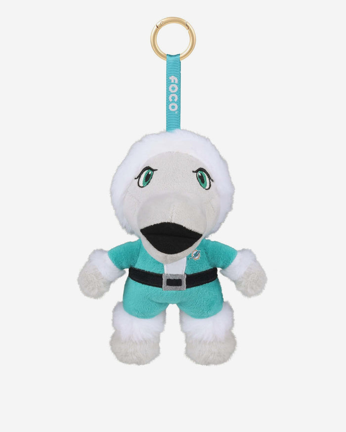 Miami Dolphins Plush Mascot Santa Bag Charm Keychain FOCO - FOCO.com