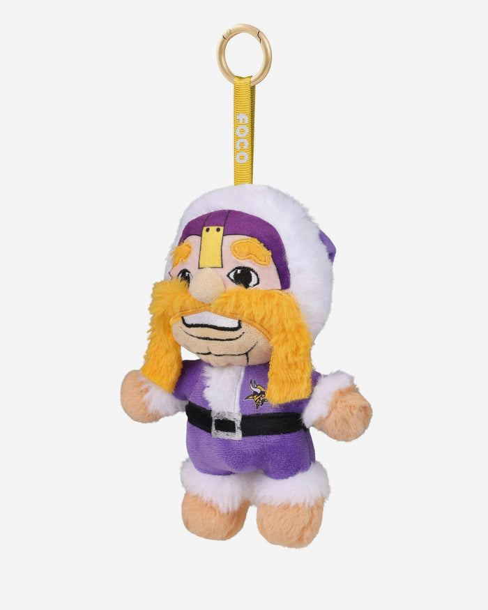 Minnesota Vikings Plush Mascot Santa Bag Charm Keychain FOCO - FOCO.com