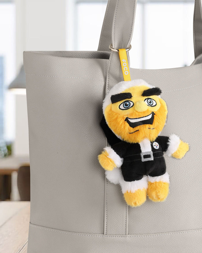 Pittsburgh Steelers Plush Mascot Santa Bag Charm Keychain FOCO - FOCO.com