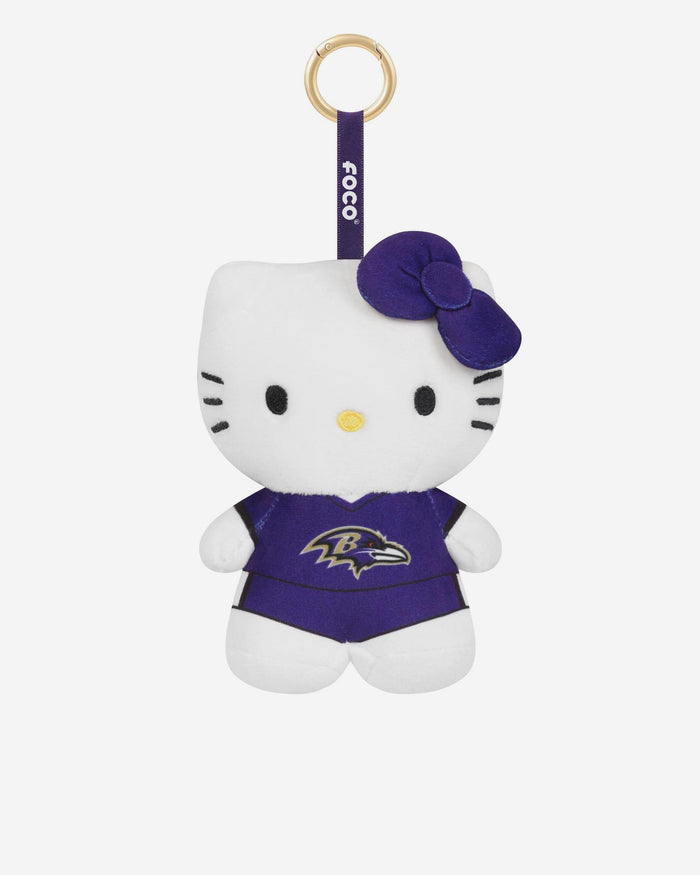 Baltimore Ravens Plush Hello Kitty® Bag Charm Keychain FOCO - FOCO.com