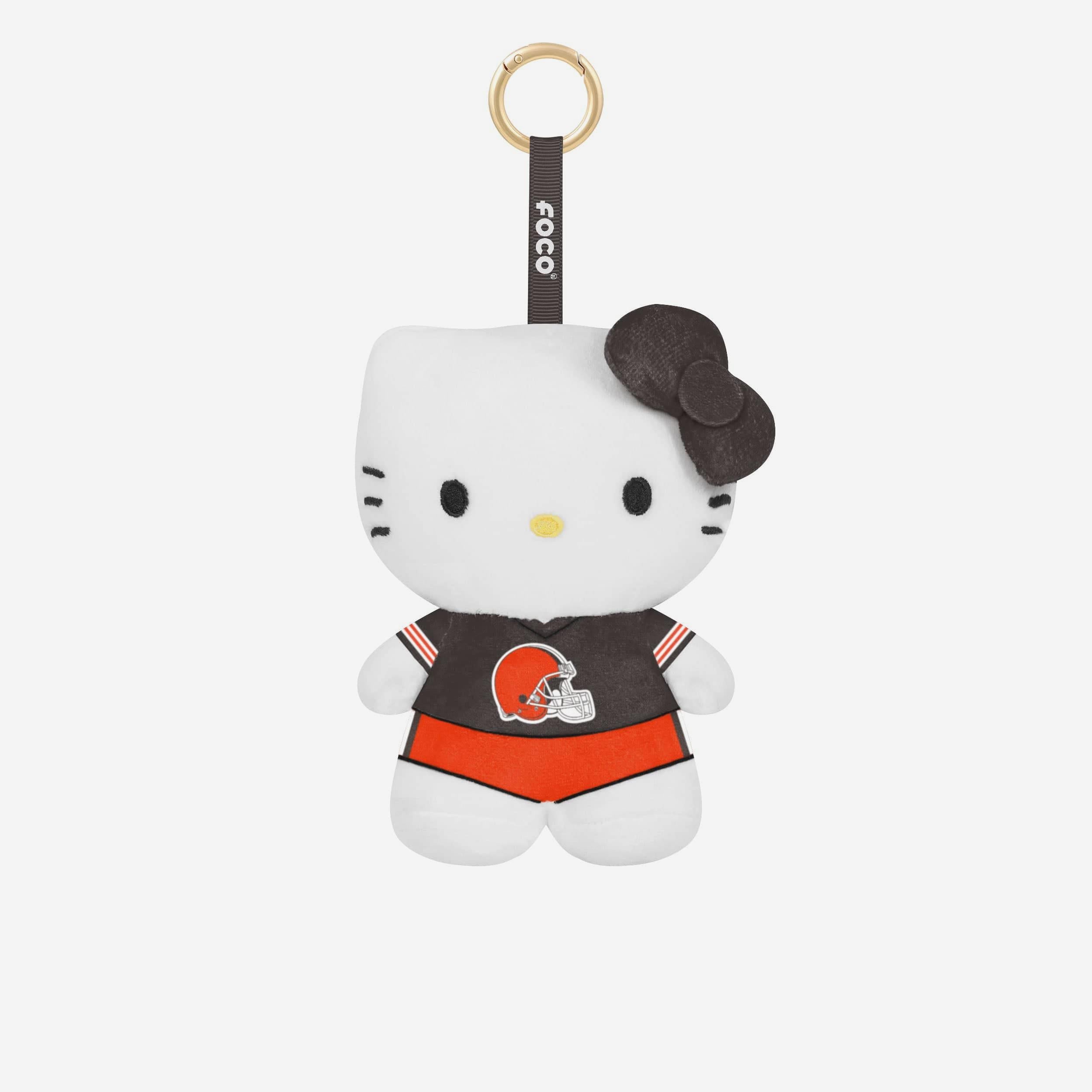 Cleveland Browns Plush Hello Kitty® Bag Charm Keychain FOCO