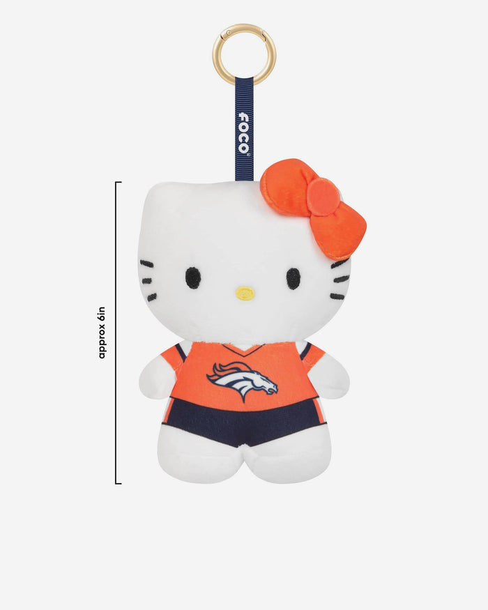 Denver Broncos Plush Hello Kitty® Bag Charm Keychain FOCO - FOCO.com