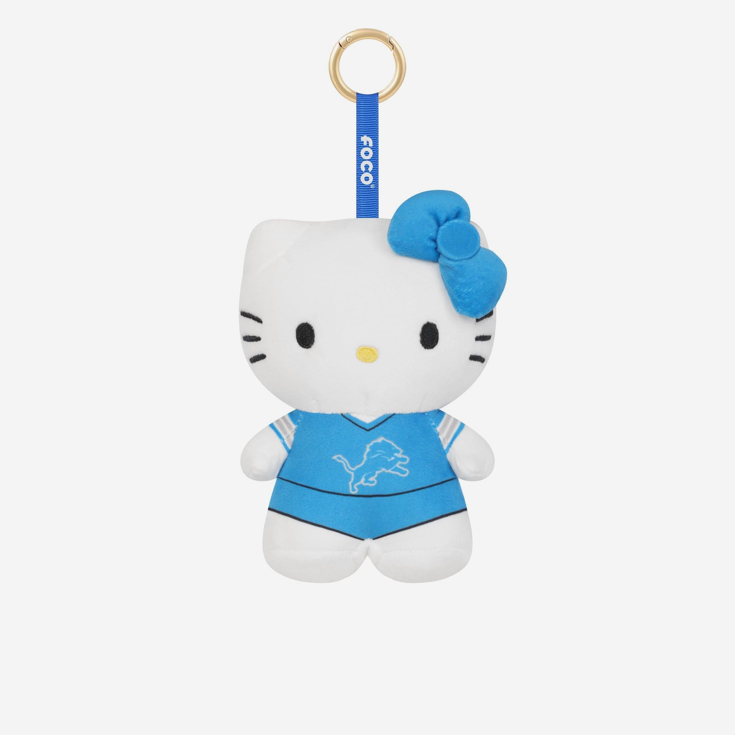 Detroit Lions Plush Hello Kitty® Bag Charm Keychain FOCO