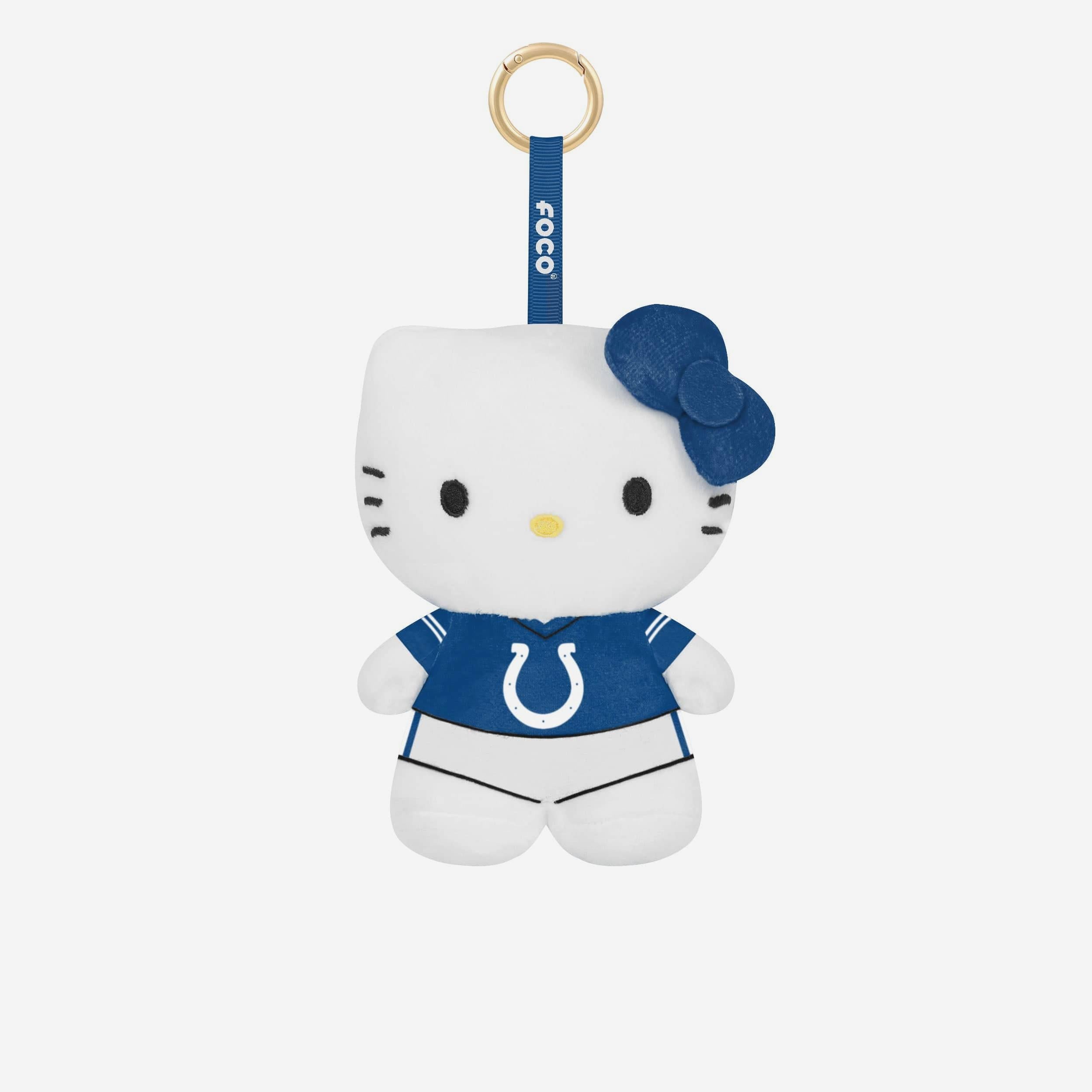 Indianapolis Colts Plush Hello Kitty® Bag Charm Keychain FOCO