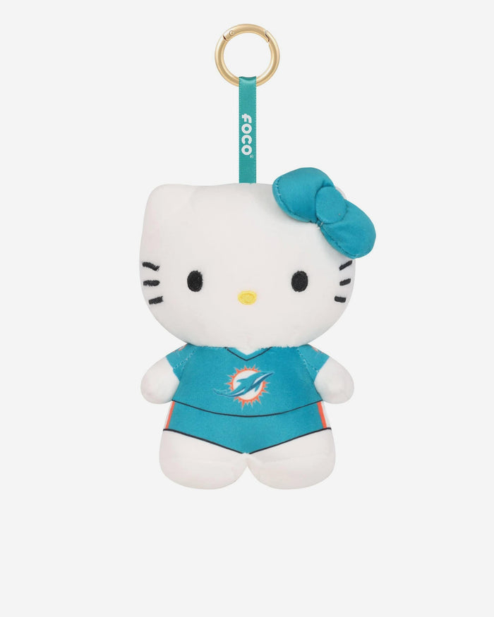 Miami Dolphins Plush Hello Kitty® Bag Charm Keychain FOCO - FOCO.com
