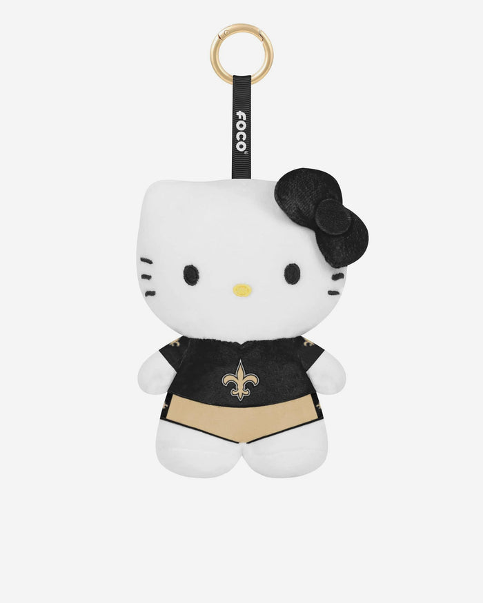 New Orleans Saints Plush Hello Kitty® Bag Charm Keychain FOCO - FOCO.com