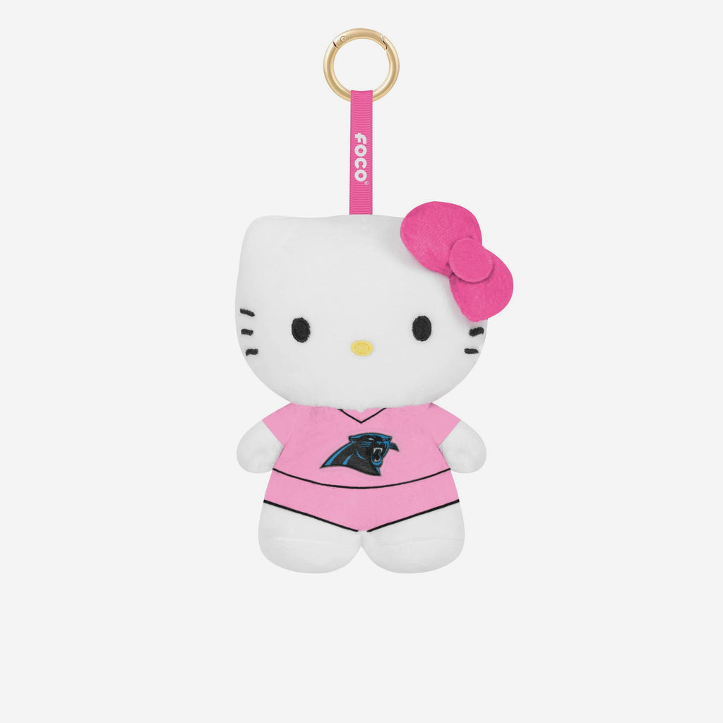 Carolina Panthers Plush Hello Kitty® Pink Bag Charm Keychain FOCO - FOCO.com