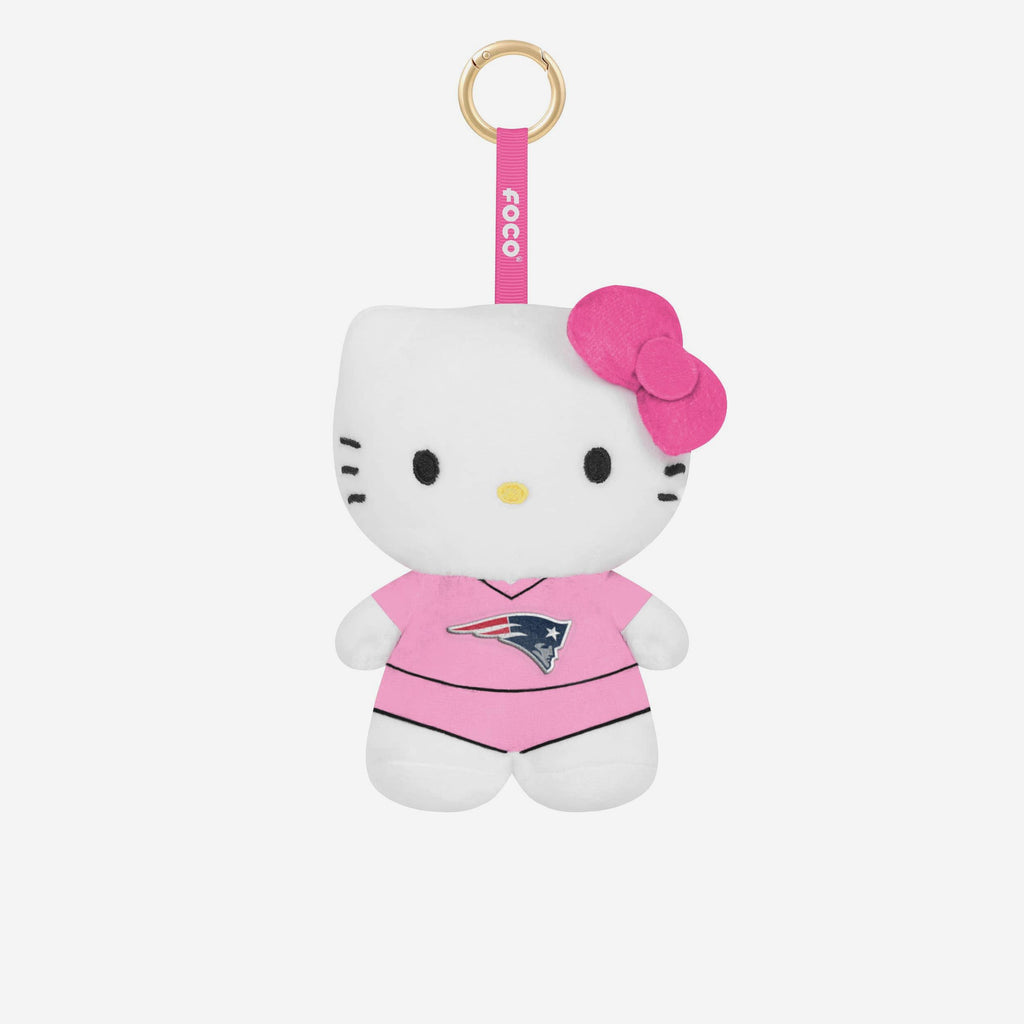 New England Patriots Plush Hello Kitty® Pink Bag Charm Keychain FOCO - FOCO.com