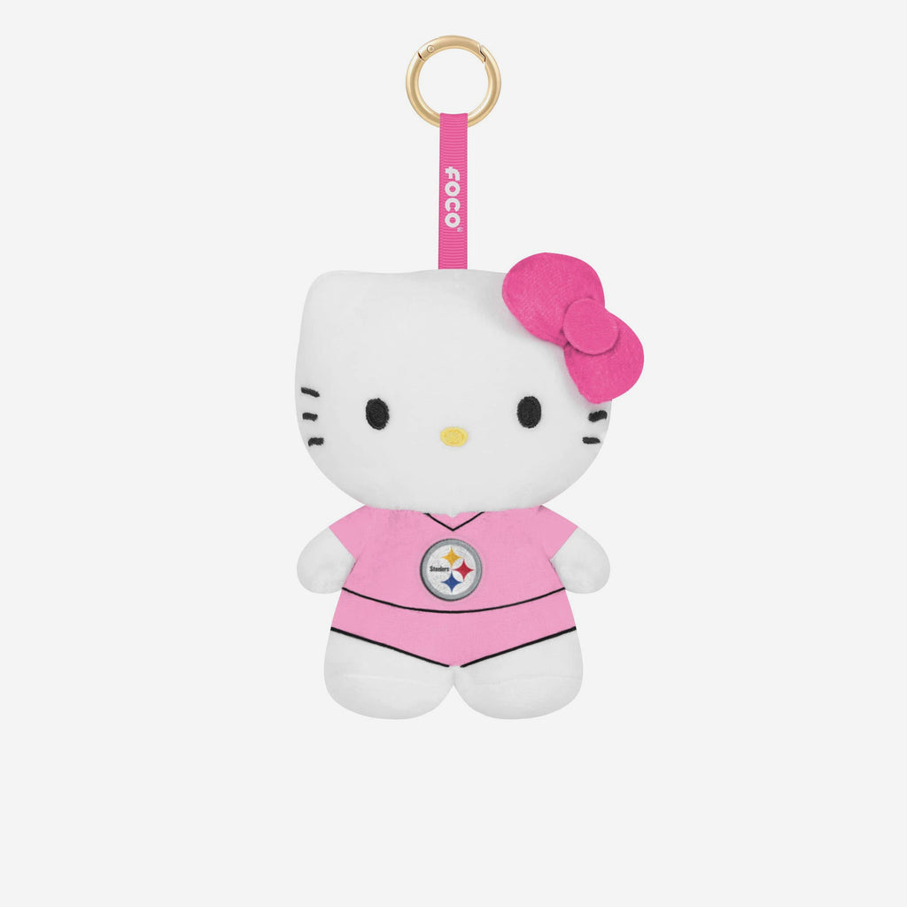 Pittsburgh Steelers Plush Hello Kitty® Pink Bag Charm Keychain FOCO - FOCO.com
